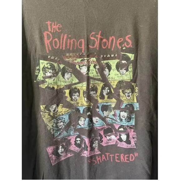 JUNK FOOD Rolling Stones Shattered T-Shirt Tee Size XL - Picture 3 of 8